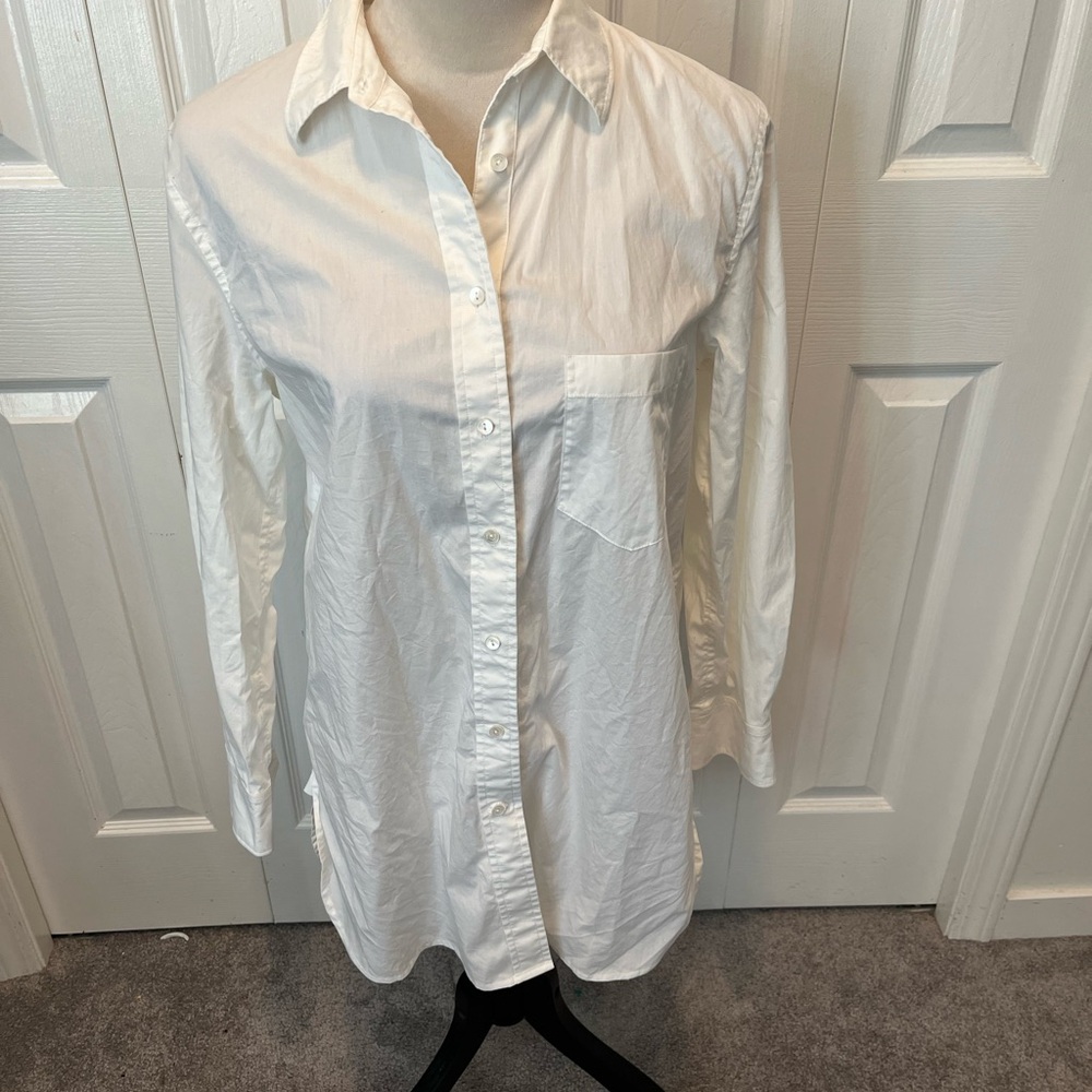 Vince size S White Button-Up Shirt Oversized